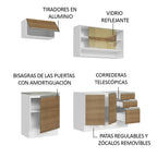 Cocina Integral Glamy 1.80 Metros Blanco/Marrón 08