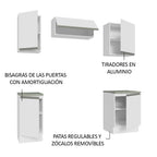 Cocina Integral Glamy 1.80 Metros Blanco 12