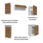 Cocina Integral Glamy 1.80 Metros Blanco/Marrón 12