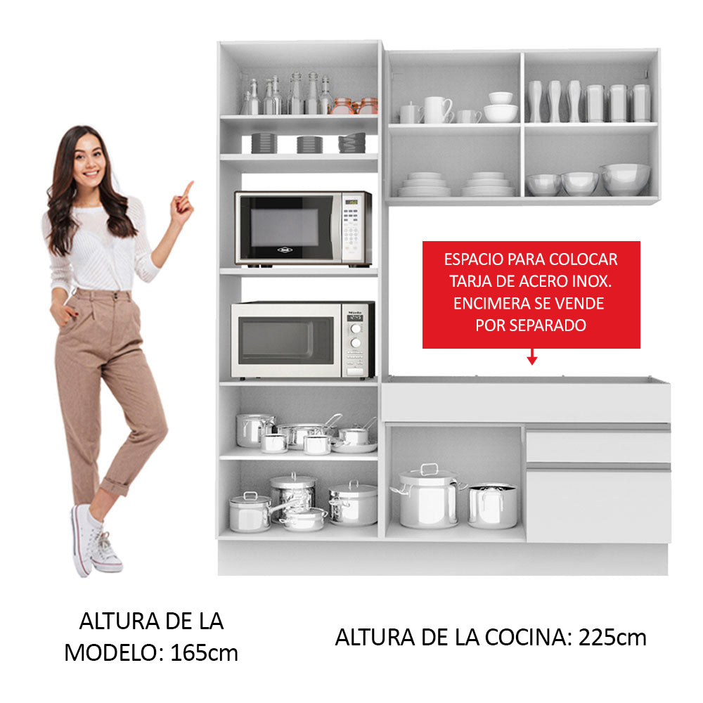 Cocina Integral Lívia 1.90 Metros Blanco