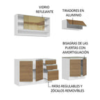 Cocina Integral Glamy 2.00 m con Mesón de Acero 03
