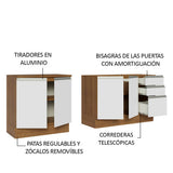 Kit 2 Muebles de Cocina Bajo Glamy 2.00 Metros
