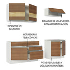 Cocina Integral Glamy 2.00 Metros Blanco/Marrón 07