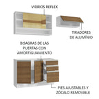 Cocina Integral Glamy 2.00 Metros Blanco/Marrón 08