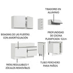 Cocina Integral Parma 2.20 Metros Blanco 03