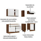 Cocina Integral Parma 2.20 Metros Marrón/Blanco 03