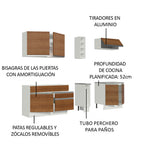 Cocina Integral Parma 2.20 Metros Blanco/Marrón 03