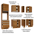 Cocina Integral Áquila 2.20 m con Encimeras de MDP Marrón