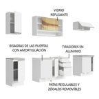 Cocina Integral Glamy 2.40 Metros Blanco 03