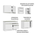 Cocina Integral Glamy 2.40 m con Encimeras Blanco 06