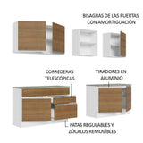 Cocina Integral Glamy 2.40 m con Encimeras 06