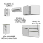 Cocina Integral Glamy 2.40 Metros Blanco 07