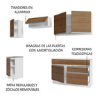 Cocina Integral Glamy 2.40 Metros Blanco/Marrón 07