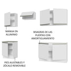 Cocina Integral Glamy 2.40 Metros Blanco 09