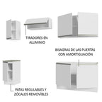 Cocina Integral Glamy 2.40 Metros Blanco 10