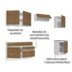 Cocina Integral Glamy 2.60 Metros Blanco/Marrón 04