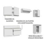Cocina Integral Glamy 2.60 Metros Blanco 05