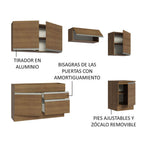 Cocina Integral Glamy 2.60 Metros Marrón 05