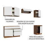 Cocina Integral Glamy 2.60 Metros Marrón/Blanco 05
