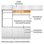 Cocina Integral Marselha 2.70 Metros Blanco