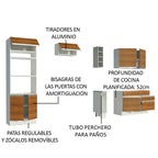Cocina Integral Jade 2.70 Metros Blanco/Marrón 09