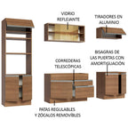 Cocina Integral Glamy 2.70 Metros Marrón 10