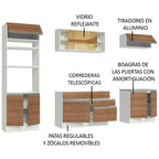 Cocina Integral Glamy 2.70 Metros Blanco/Marrón 10