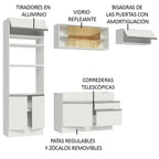 Cocina Integral Glamy 2.70 Metros Blanco 11