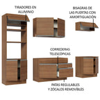 Cocina Integral Glamy 2.70 Metros Marrón 13