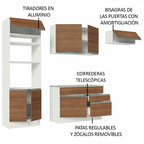 Cocina Integral Glamy 2.70 m con Encimera Blanco/Marrón 14