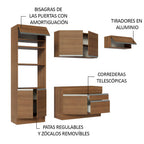 Cocina Integral Glamy 2.70 Metros Marrón 15