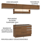 Cocina Integral Marina 2.80 Metros Marrón