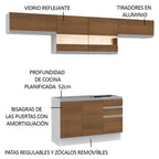 Cocina Integral Marina 2.80 Metros Blanco/Marrón