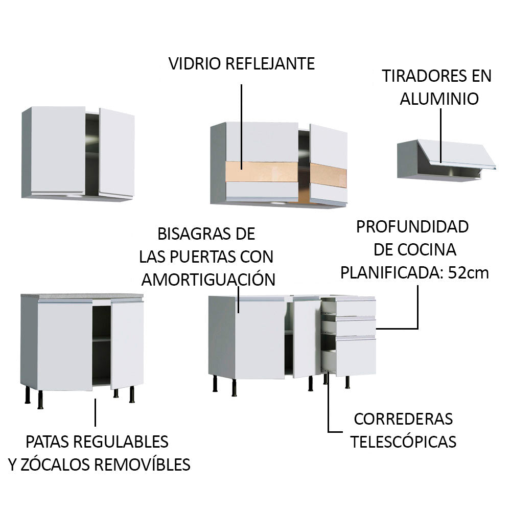 Cocina Integral Marcela 2.80 Metros SR