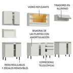 Cocina Integral Genova 2.80 Metros SR Blanco