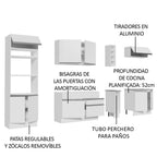 Cocina Integral Vicenza 2.90 m con Encimera Blanco 12