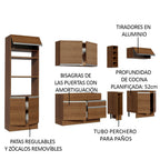 Cocina Integral Vicenza 2.90 Metros Marrón 02