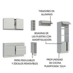 Cocina Integral Cristal 2.90 Metros Blanco 10