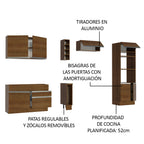 Cocina Integral Cristal 2.90 Metros Marrón 10
