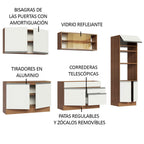 Cocina Integral Glamy 3.10 Metros Marrón/Blanco 01