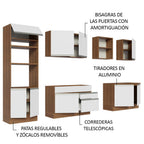 Cocina Integral Glamy 3.10 Metros Marrón/Blanco 02