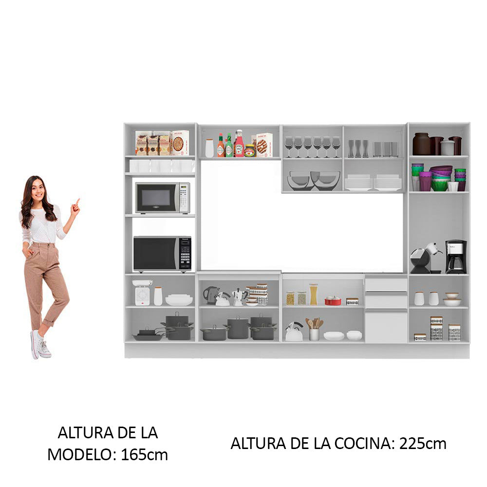 Cocina Integral Roma 3.30 Metros Blanco