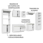 Cocina Integral Glamy 3.30 Metros Blanco
