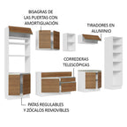 Cocina Integral Glamy 3.30 Metros Blanco/Marrón