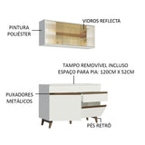 Cocina Integral Reims 1.20 m con Encimera 01
