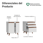 Kit 2 Muebles de Cocina Bajos Reims 1.30 m con Encimera