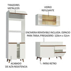 Cocina Integral Reims 1.90 m con Encimera Blanco 02