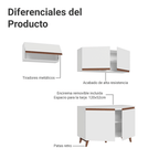 Cocina Integral Reims 1.90 m con Encimera Blanco 08