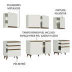 Cocina Integral Reims 2.40 m con Encimera Blanco 02
