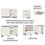 Cocina Integral Reims 2.50 m con Encimera Blanco 01